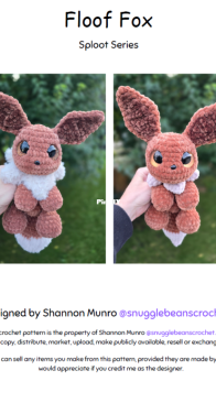 Snuggle Beans Crochet - Shannon Munro - Sploot Series: Loof Fox