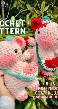 Annie Carraway Art - Annie Carraway - Fruit slice Cow Plushies