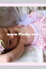Cielos Closet - Betty Fay Wallace - Crochet Lace Baby Tutu and Headband