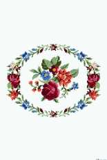 DMC PAT0094 Floral Wreath - Guirlande et Couronne de Fleurs