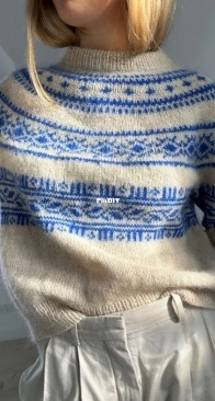 Porcelain Yoke Sweater Solo by Lene Holme Samsoe Leknit