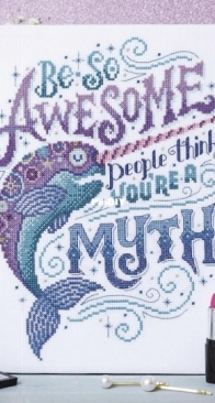 Motivational Narwhal by Emma Congdon from Cross Stitch Crazy 256 PCS + XSD