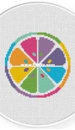 Daily Cross Stitch - Rainbow Citrus