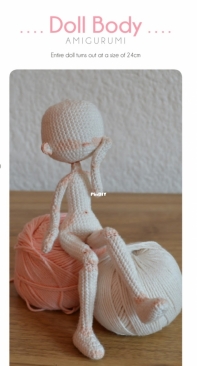 Doll body, crochet doll, amigurumi doll, doll body base Crochet pattern by  Oxana Tim