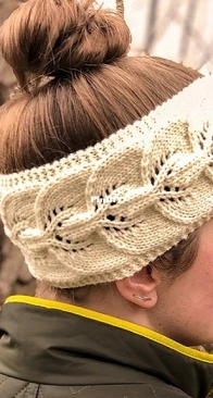 Snowy Pines Headband by Melissa Burke - Apiary Knits