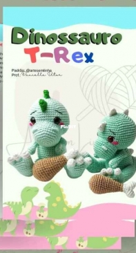 Artes em Linha - Danielle Vitor - TRex Dinosaur - Dinossauro TRex - Portuguese