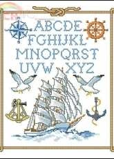 Vervaco 70.467 Sailboat Alphabet Sampler xsd