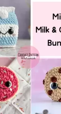 Little Baby Rory Crafts  -  Mini Milk, Mini Frosted Sugar Cookie, Mini Chocolate Chip Cookie