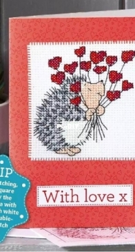 Hedgehog with Heart Balloons by Margaret Sherry from The World of Cross Stitching 342 PCS + XSD