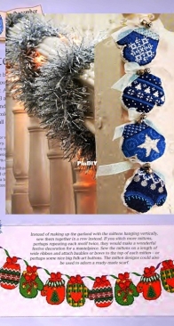 Mittens Garland by Ursula Michael from A Cross Stitchers Countdown to Christmas 2008 XSD
