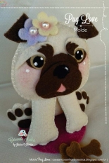 Caseando Sanhos-Molde Pug Love-Jéssica Oliveira-Free /Portuguese