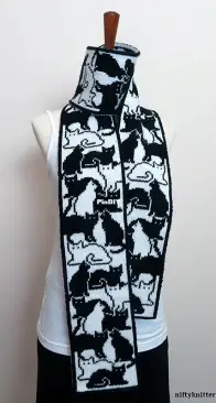 Herding Cats Scarf by Lisa Hannan Fox - Nifty Knitter Designs