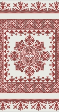 Modern Folk Embroidery - A Silk Route Pillow  XSD+PCS