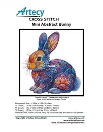 Artecy Cross Stitch - Mini Abstract Bunny