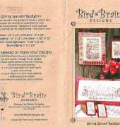 Bird Brain design - Spring garden (redwork)
