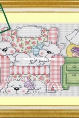 Magic Crosses - Dogs in The Armchair by Lyubov Petryaeva (Lyubava76)
