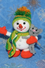 Natalya Pimonova - Snowman with Cat - Russian - Free