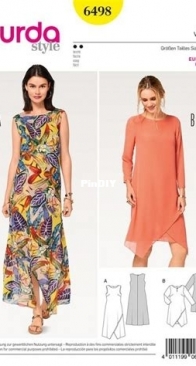 Burda 6498 - Dress - multilingual