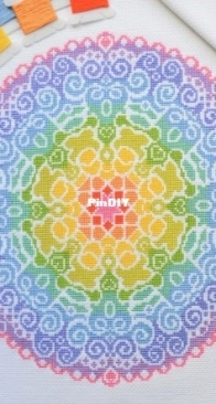 The World in Stitches Spectral Blue Mandala