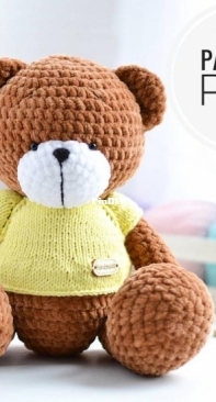tory toys - Viktoriya Munteanu - Bear in yellow sweater - Russian