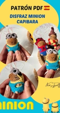 Nudo y Tejido - Nyta - Capybara Minion Costume - Disfraz Minion Capibara - Spanish