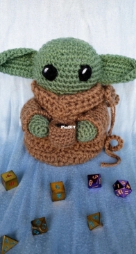 Kama Kawi Woolens - Elisabeth Kamakawiwoole - Baby Yoda Full Body Dice Bag