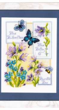 Vervaco PN-0146579 Blue Flowers and Bluebells