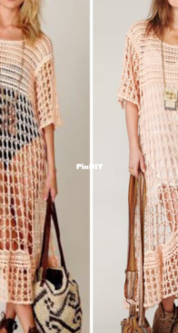 The Posh Crochet - Olga Antonova - Maxi High Low Dress With Ruffled Hem