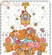 Janlynn 140-131 Honey Bears Quilt by Joan Elliott PCS