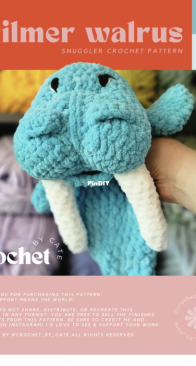 Crochet by Cate - Cate Siemer - Wilmer Walrus Snuggler
