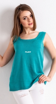 Green Turquoise Top by Lyubov Yatchuk - Russian