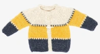 M0641-M0642 Three Colour Cardigan and Hat – Bergere3 de France – French, English, Dutch – Free