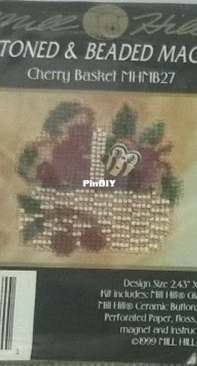 Mill Hill Buttoned & Beaded Magnets MHMB27 Cherry Basket