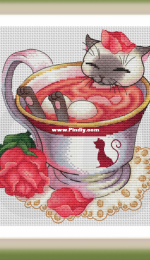 Chinese Rose Tea Kitty by Tako / Tanya Kokorina