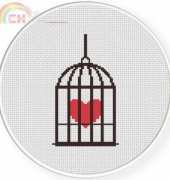 Daily Cross Stitch Caged Heart