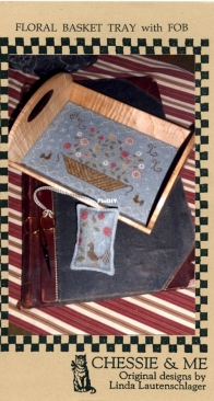 Chessie & Me - Floral Basket Tray with Fob by Linda Lautenschlager