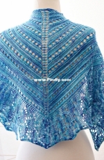 Blue Iris One Skein Shawl by Michelle Miller-Free