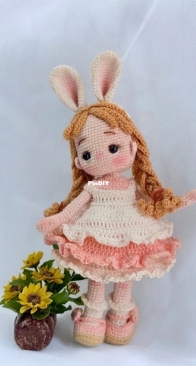 Green Frog Crochet-Rosic Doll