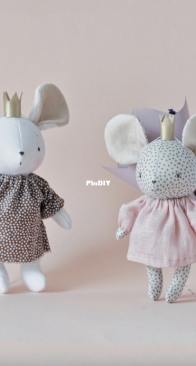 10x2 Studio - Victoria Zhuk - Mama and Baby Mouse and Dress, Crown, and Tutu.