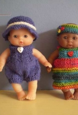 Mini Doll Summer Time by Frankie Brown /Frankies Knitted Stuff-Free