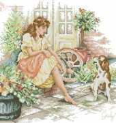 Lanarte 34479 Girl  and her dog
