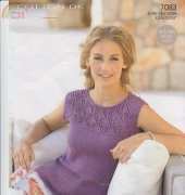 Sirdar Cotton DK-7083-Boat Neck Top