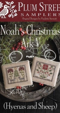 Plum Street Samplers - Noahs Christmas Ark V 5 - Hyenas and Sheep
