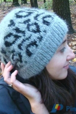 Snow Leopard Beanie by Irina Bil/Iris Blue Knits -Free