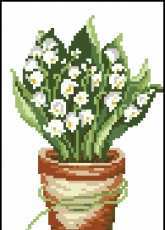 Wiehler 4887-0 Pot of Lilies of the Valley xsd + pcs