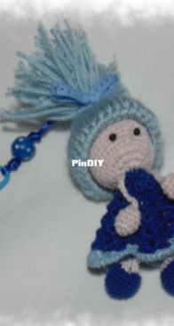Blue bambola keychain