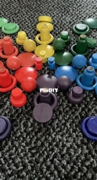 Acryl painted wooden toys