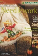 Scarecrows In the Pumpkin Patch by Pam Kellogg from At Home with Needlework August 2006 PCS + XSD
