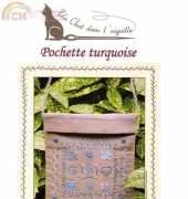 Un chat dans laiguille Ref.902 Pochette turquoise