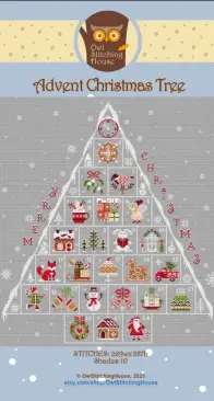 Owl Stitching House - Advent Christmas Tree